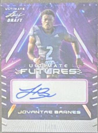 Jovantae Barnes #UF-JB1 Football Cards 2022 Leaf Ultimate Draft Futures Autographs