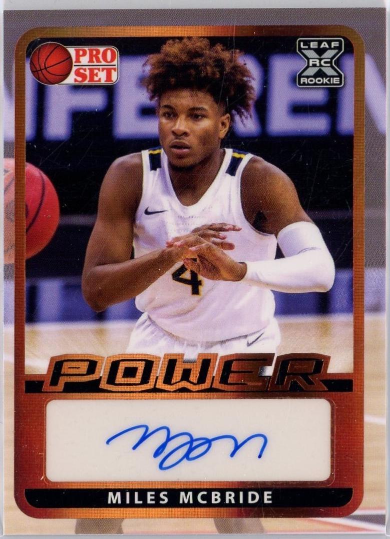 Miles McBride #BA-MMB 2021 Pro Set Power Autograph Basketball