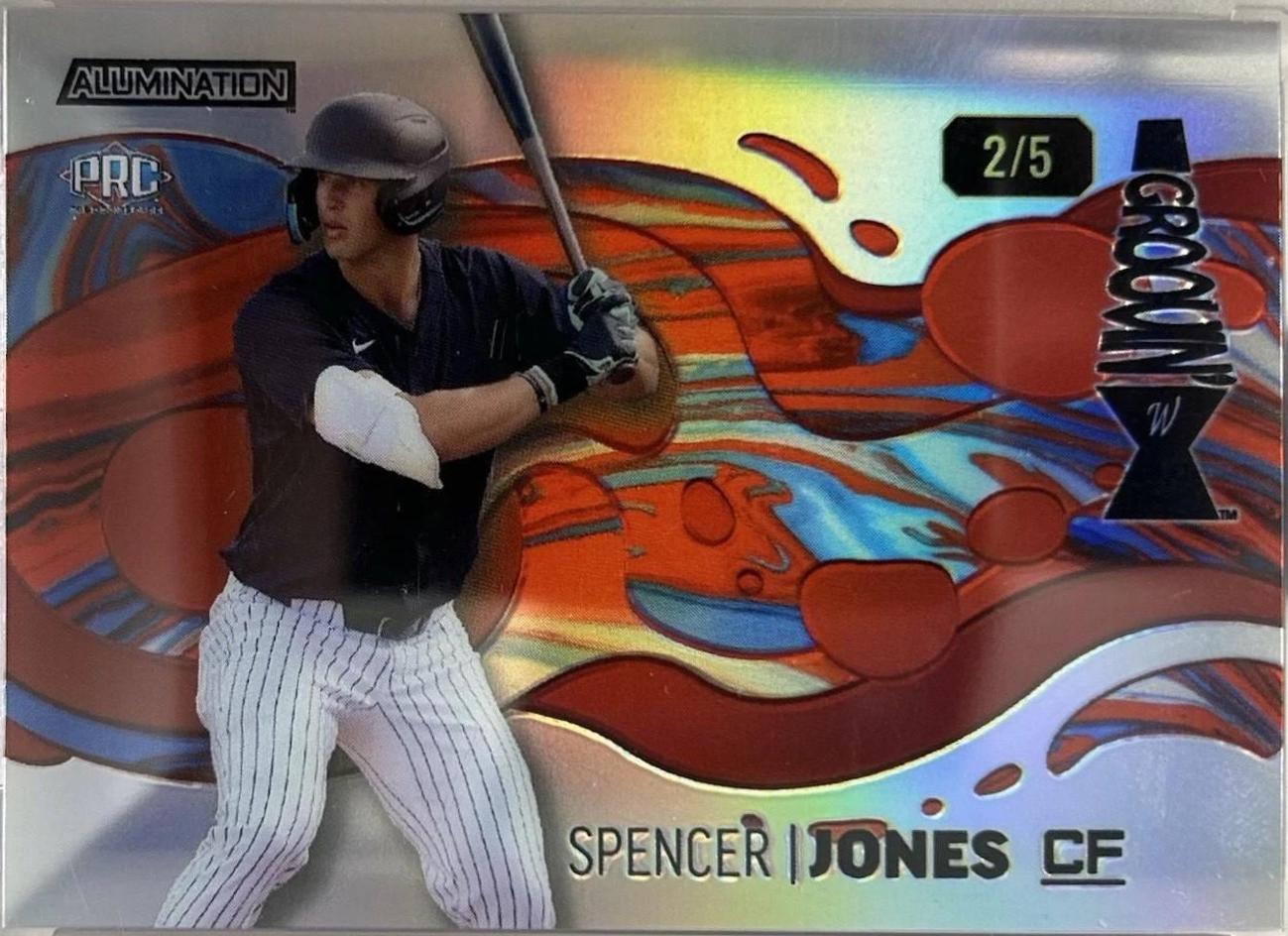 Spencer Jones #AG-SJ 2024 Wild Card Alumination Just The Hits Baseball