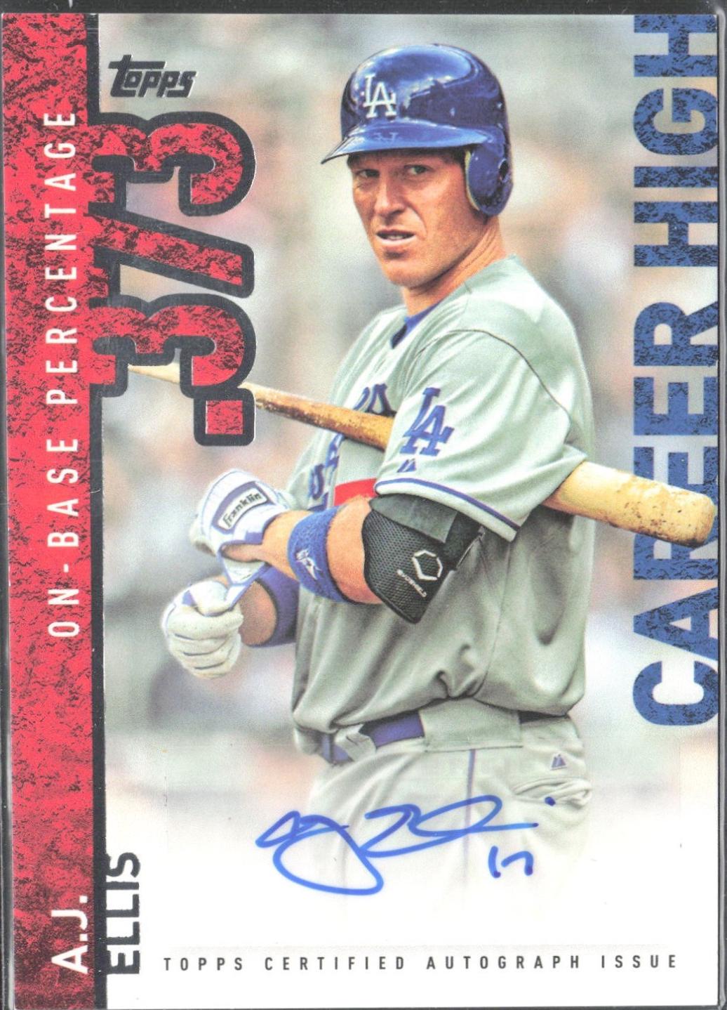 A.J. Ellis #CH-AE 2015 Topps Career High Autographs Baseball