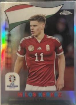 Milos Kerkez #TC-11 Soccer Cards 2024 Topps Chrome UEFA Euro 1960