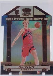 Gradey Dick #5 Basketball Cards 2023 Panini Crown Royale Pillars of the Game