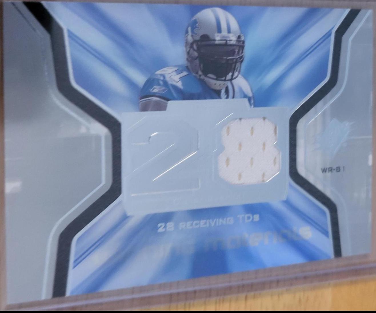 Calvin Johnson #WMS-CJ2 2007 Spx Winning Materials Stat Football