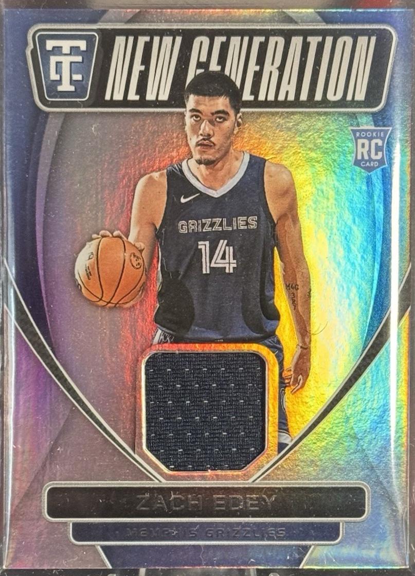 2024 Panini Totally Certified New Generation Jersey Zach Edey #NGJ-ZCE card