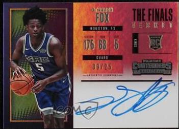 DE'Aaron Fox [Horizontal Autograph the Finals] #105
