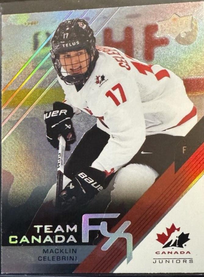 Macklin Celebrini #FX-1 Hockey Cards 2024 Upper Deck Team Canada Juniors FX
