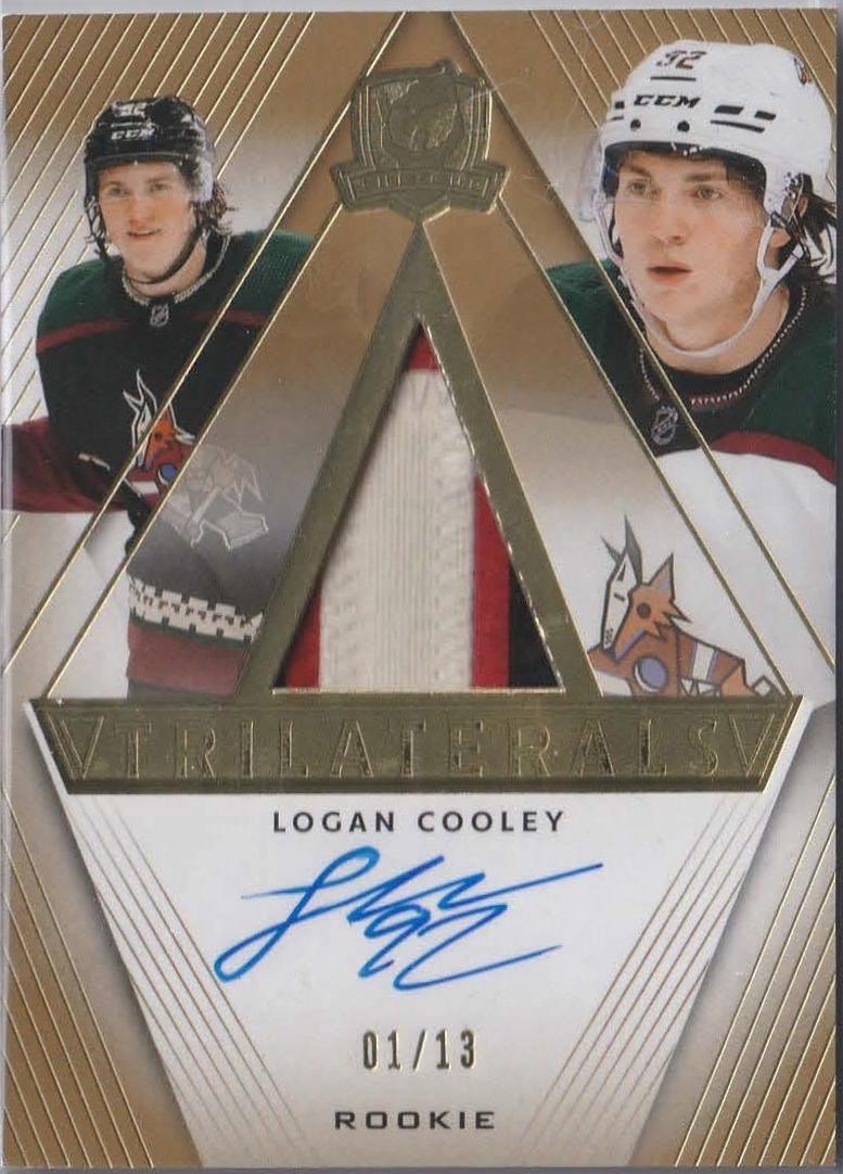 Logan Cooley #TL-CO 2023 Upper Deck The Cup Trilateral Autograph Hockey