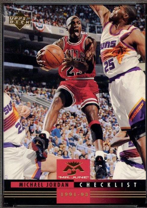 Michael Jordan #MJ10 Basketball Cards 1993 Upper Deck Mr. June