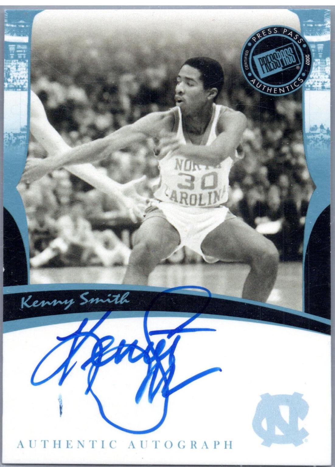 KENNY SMITH #-- Basketball Cards 2007 Press Pass Authentics Auto