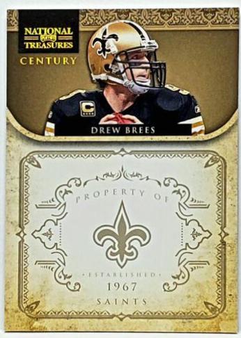 Drew Brees [Century Gold] #8 Football Cards 2012 Panini National Treasures