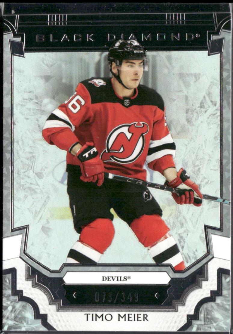 Timo Meier #BDB-TM 2023 Upper Deck Black Diamond Pure Black Autograph Hockey