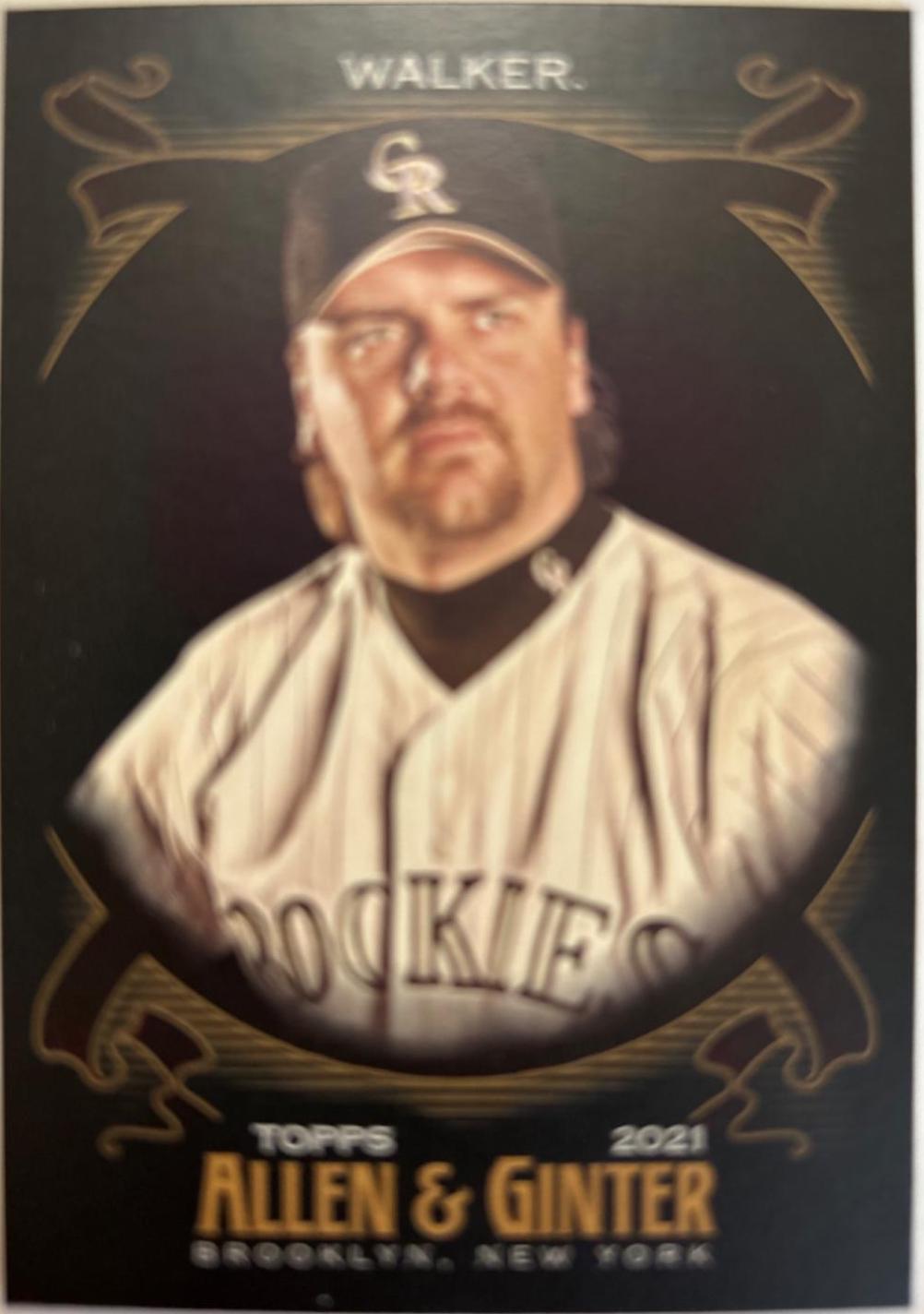 Larry Walker #9 Baseball Cards 2021 Topps Allen & Ginter X
