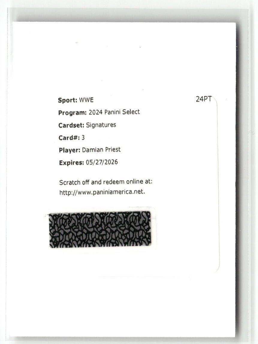 Damian Priest #3 Wrestling Cards 2024 Panini Select WWE Signatures
