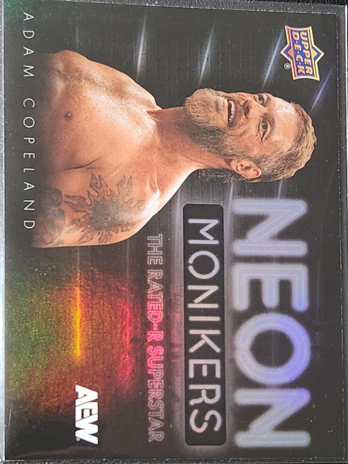 The Rated R Superstar Adam Copeland #NM-6 Wrestling Cards 2025 Upper Deck AEW Neon Moniker