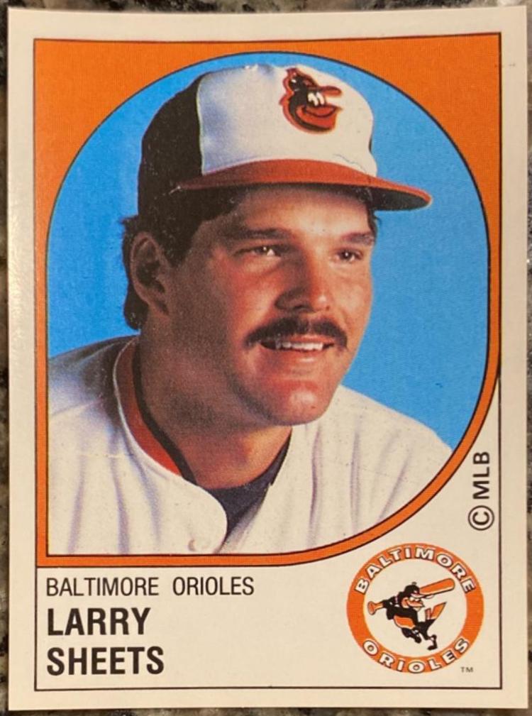 Larry Sheets #16 Baseball Cards 1988 Panini Stickers