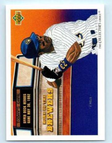 Greg Vaughn: Brewers Checklist #97 Baseball Cards 1992 Upper Deck