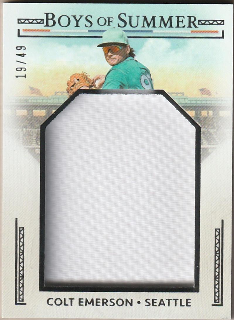 Colt Emerson #JPM-CE Baseball Cards 2024 Panini Boys of Summer Jumbo Prospect Materials