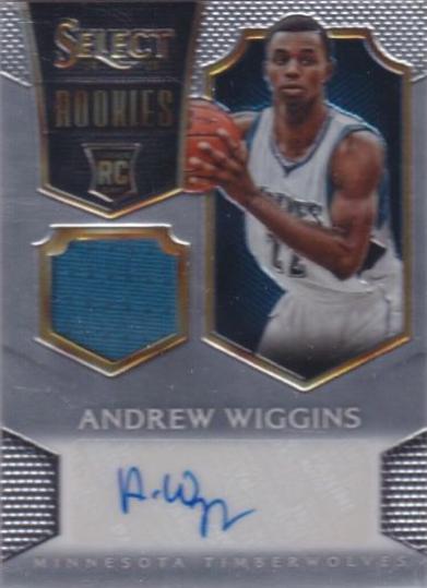 Andrew Wiggins #1 Basketball Cards 2014 Panini Select Rookie Jersey Autographs