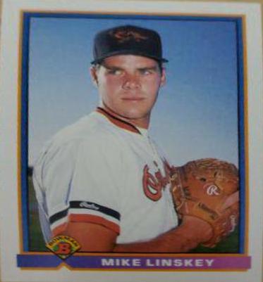 Mike Linskey #105 Baseball Cards 1991 Bowman