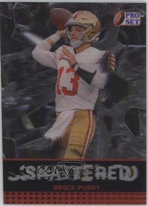 Brock Purdy #S-4 Football Cards 2024 Pro Set Metal Shattered Lenticular