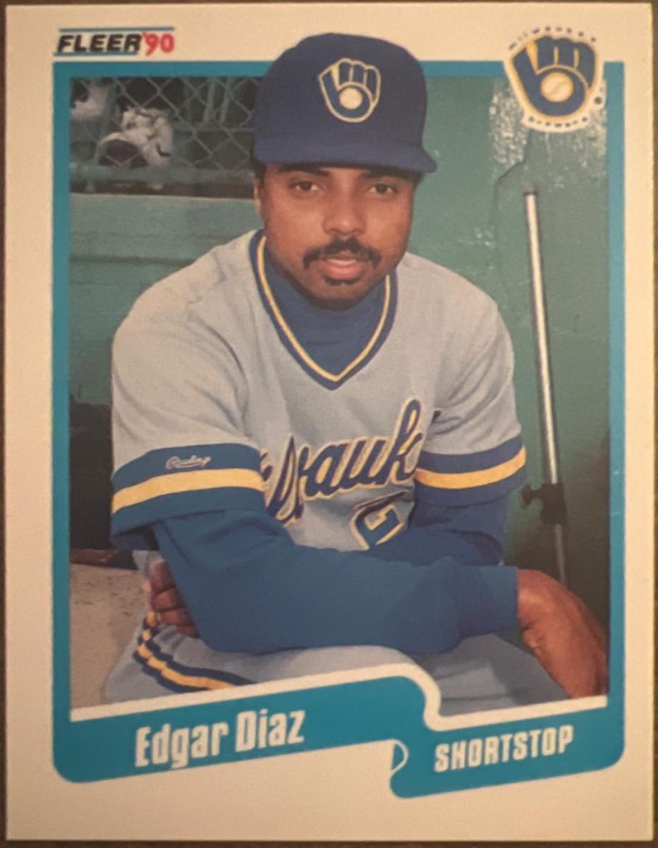 Edgar Diaz #U-105 Baseball Cards 1990 Fleer Update