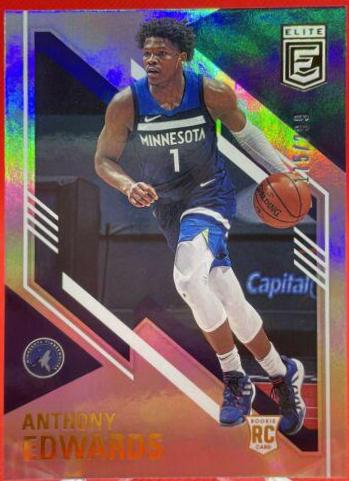Anthony Edwards #135 Basketball Cards 2020 Panini Donruss Elite