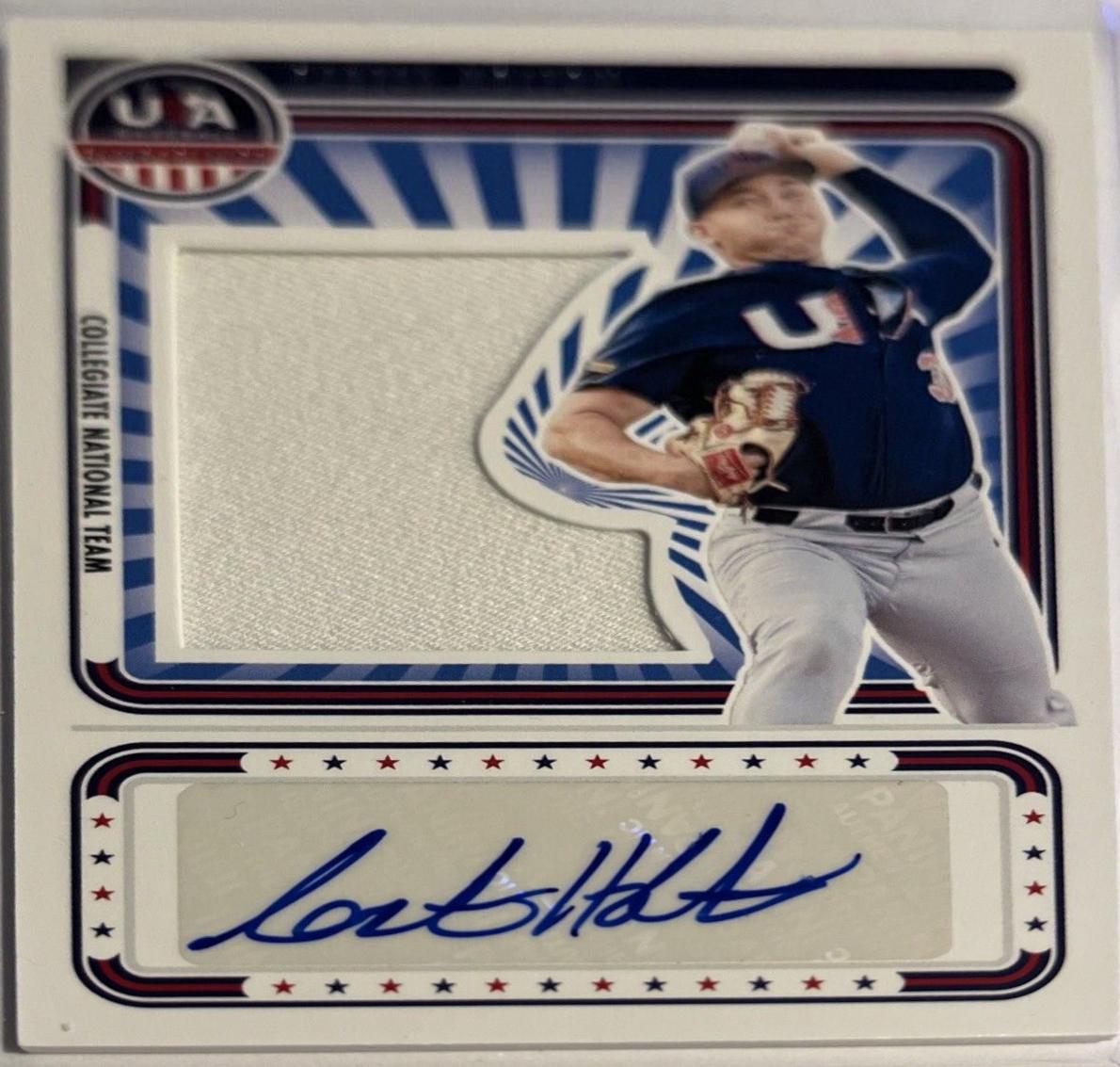 Carter Holton #SS-CH Baseball Cards 2024 Panini Stars & Stripes USA Signatures Silhouettes