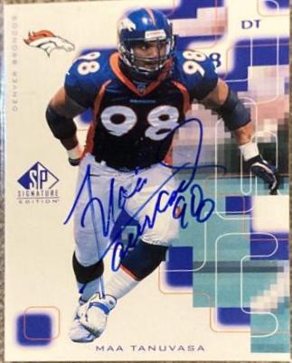 Maa Tanuvasa #34 Football Cards 1999 SP Signature
