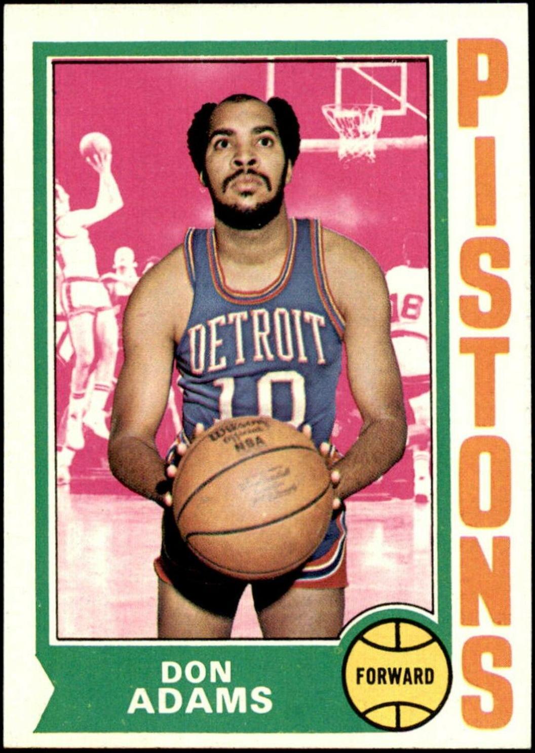 Don Adams #4 Basketball Cards 1974 Topps