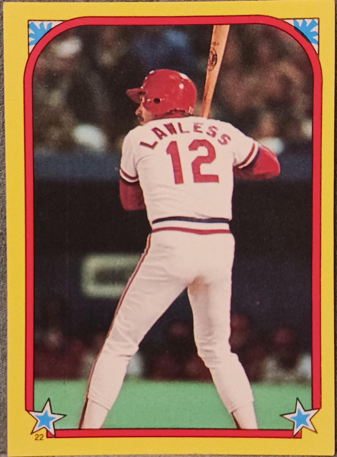 Bret Saberhagen, Tom Lawless #60, 22 Baseball Cards 1988 Topps Stickercard
