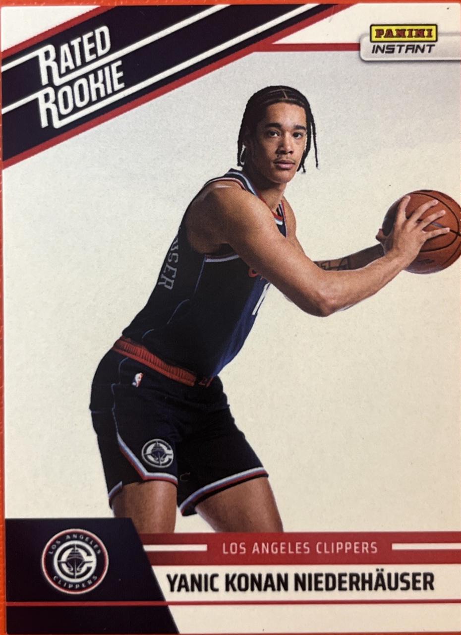 Yanic Konan Niederhauser #40 2025 Panini Instant Rated Rookie Retro Basketball