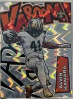 Alvin Kamara #K18 Football Cards 2022 Panini Absolute Kaboom Vertical
