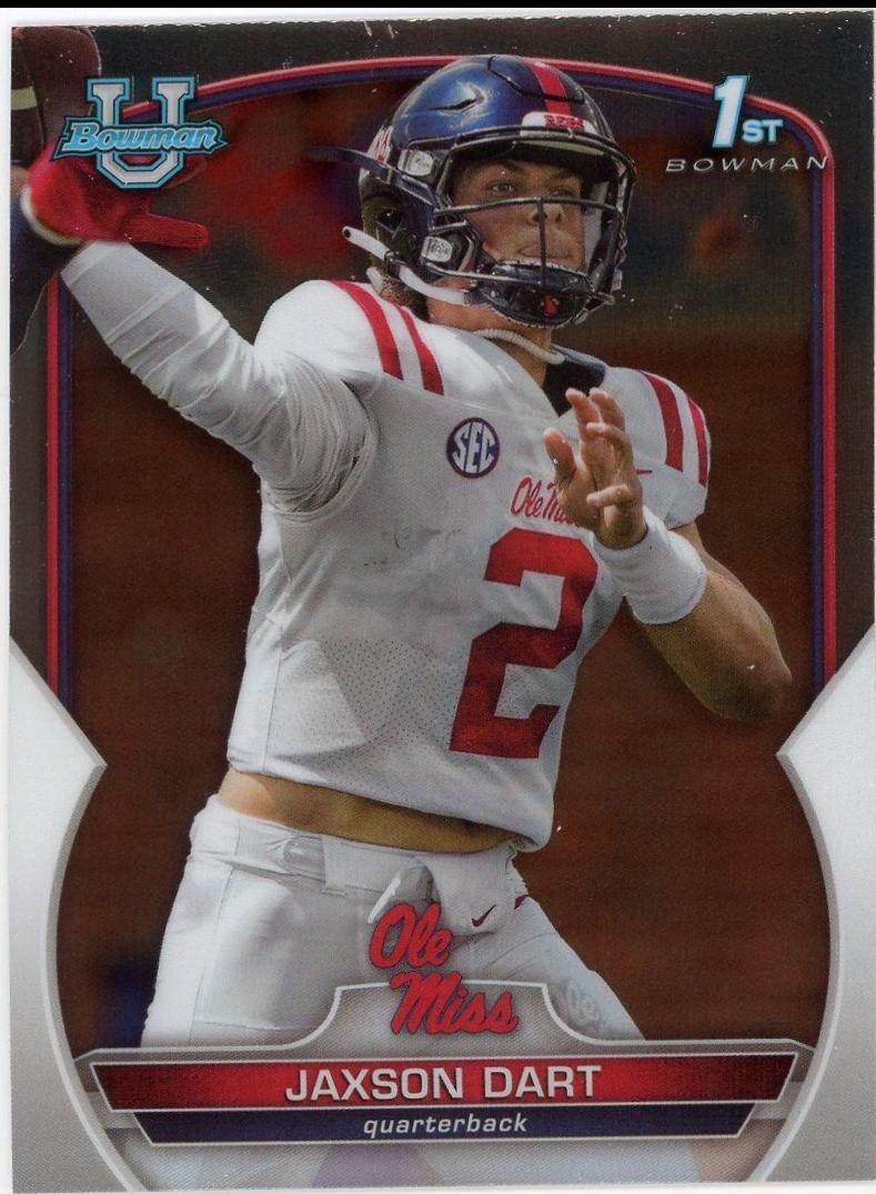 Jaxson Dart #94 Football Cards 2022 Bowman Chrome University