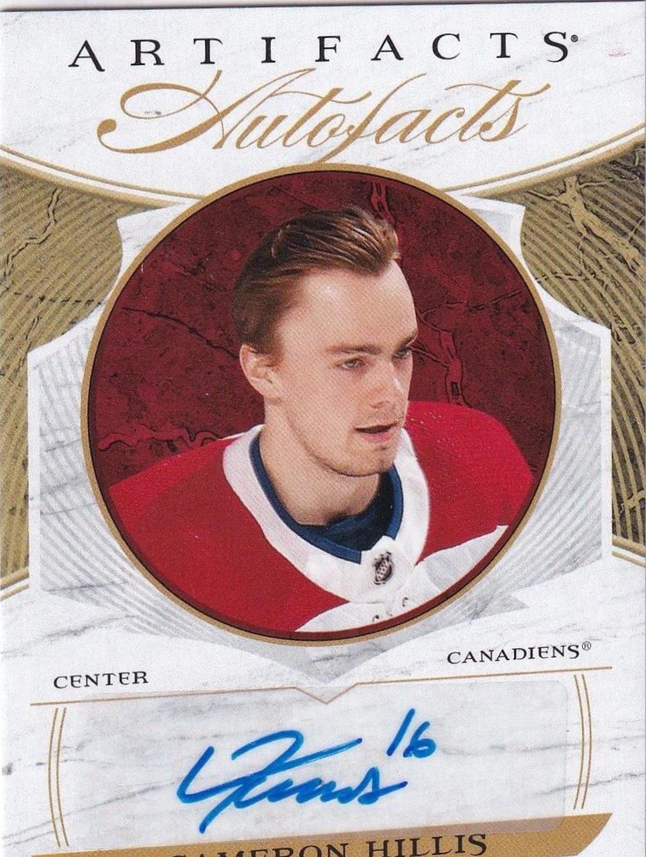 Cameron Hillis #AF-CH Hockey Cards 2022 Upper Deck Artifacts Auto Facts