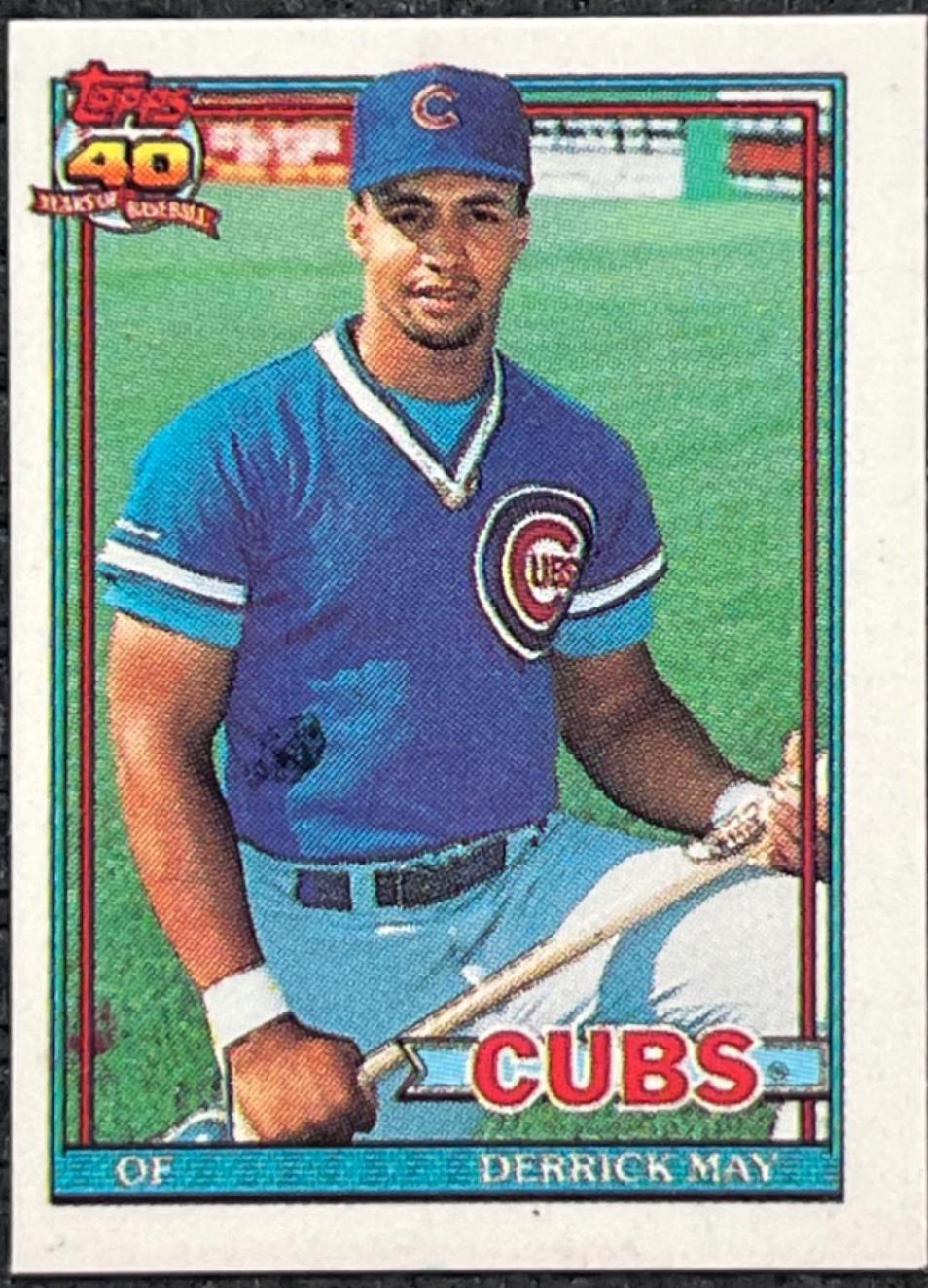 Derrick May #288 Baseball Cards 1991 Topps Micro