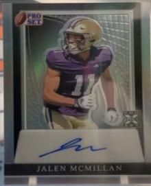 Jalen McMillan #PA-JMM 2024 Pro Set Metal Autograph Football