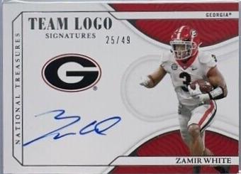 Zamir White #TL-ZWH Football Cards 2022 Panini National Treasures Collegiate Team Logo Signatures