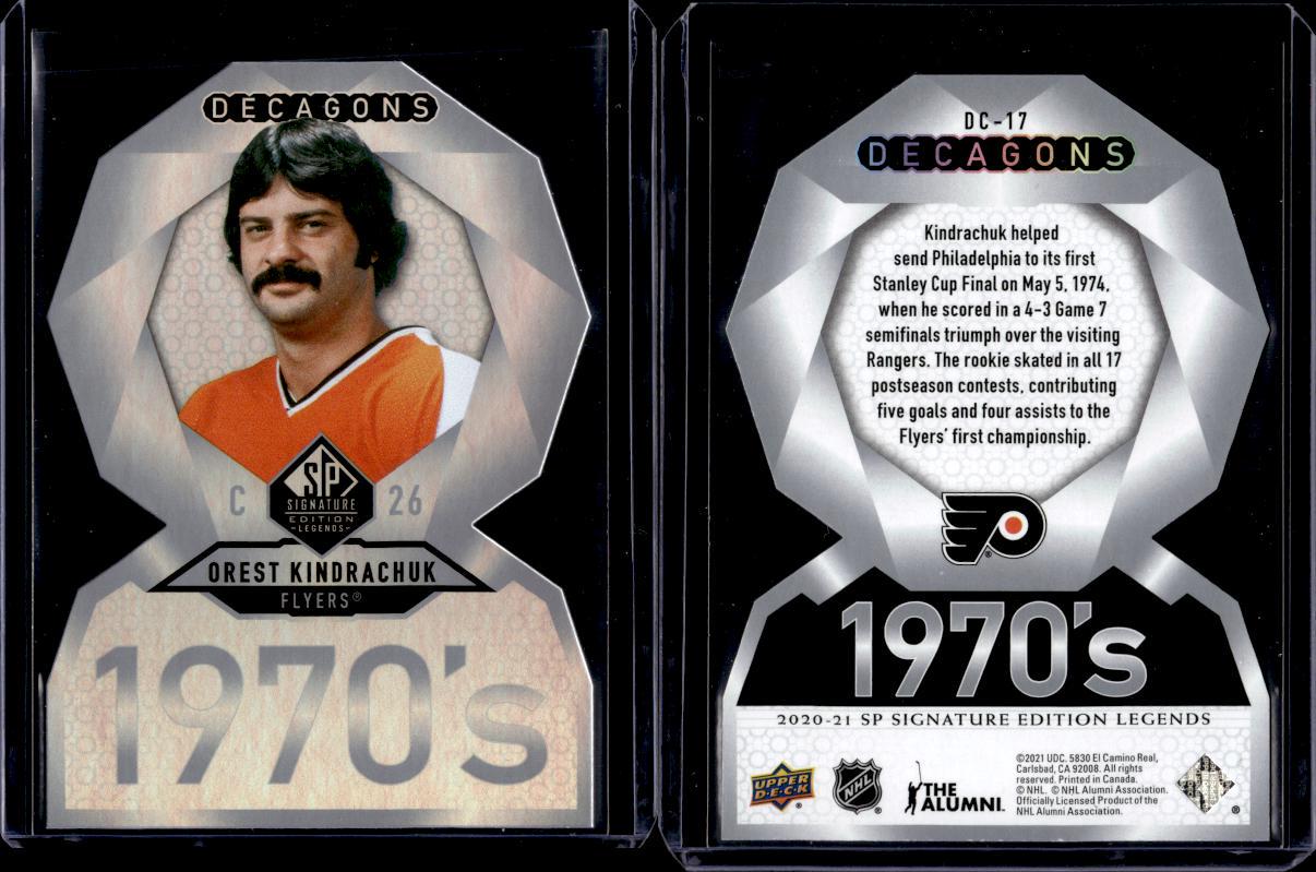 Orest Kindrachuk #DC-17 Hockey Cards 2020 SP Signature Edition Legends Decagons