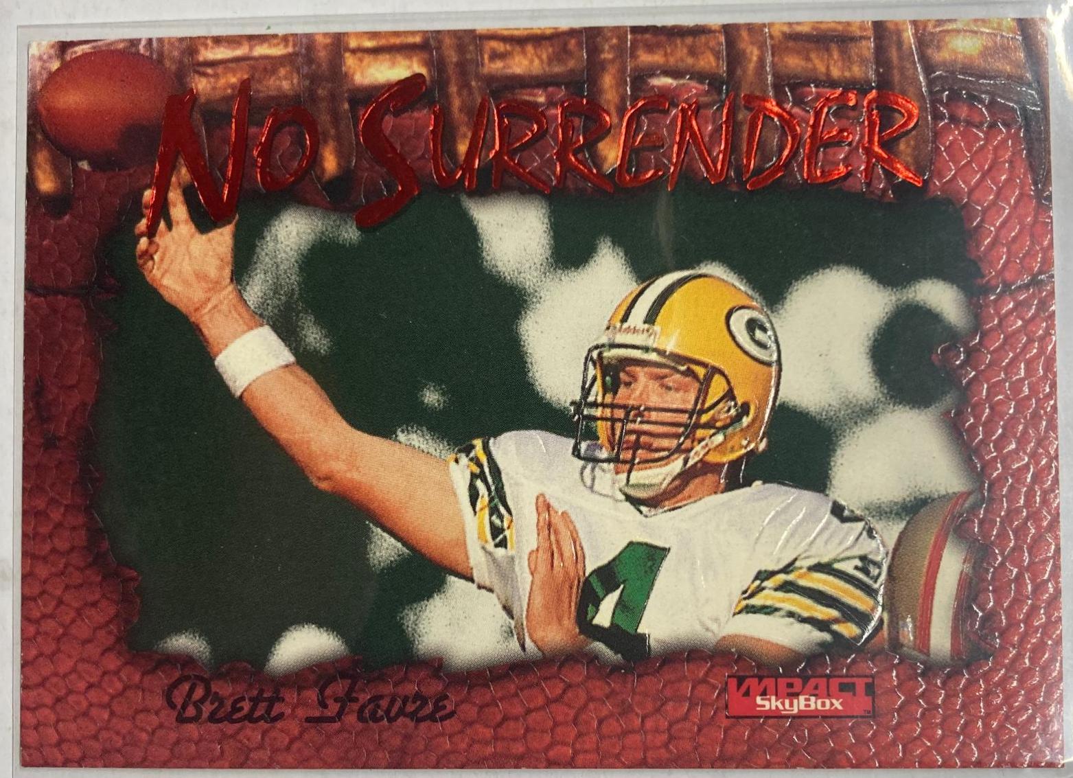 Brett Favre #5 Football Cards 1996 Skybox Impact No Surrender