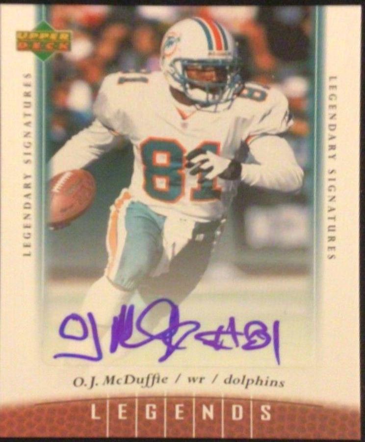O.J. McDuffie #8 Football Cards 2006 Upper Deck Legends Legendary Signatures