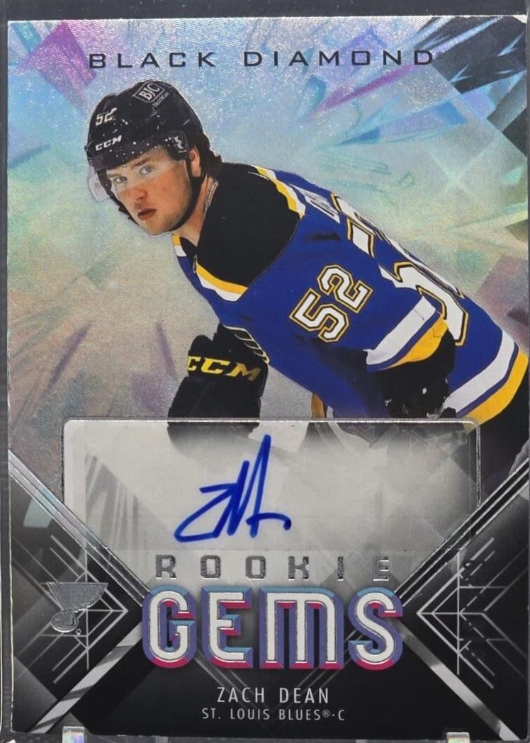 Zach Dean #SRS-ZD Hockey Cards 2024 Upper Deck Black Diamond Sparkling Rookie Scripts