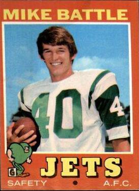 Mike Battle #179 Football Cards 1971 Topps
