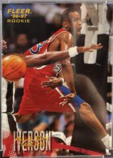 Allen Iverson #28 Basketball Cards 1996 Fleer Sprite