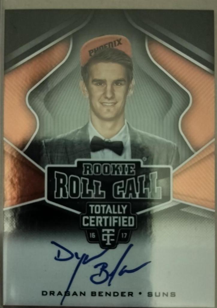 Dragan Bender #3 Basketball Cards 2016 Panini Totally Certified Rookie Roll Call Autographs