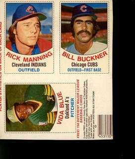 Bill Buckner, Rick Manning, Vida Blue