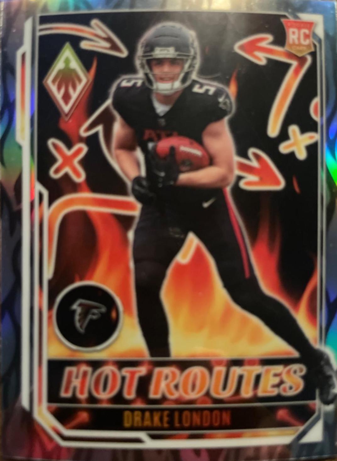 Drake London #HR-1 Football Cards 2022 Panini Phoenix Hot Routes