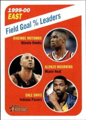 1999-00 East Field Goal Leaders #140 Basketball Cards 2000 Topps Heritage