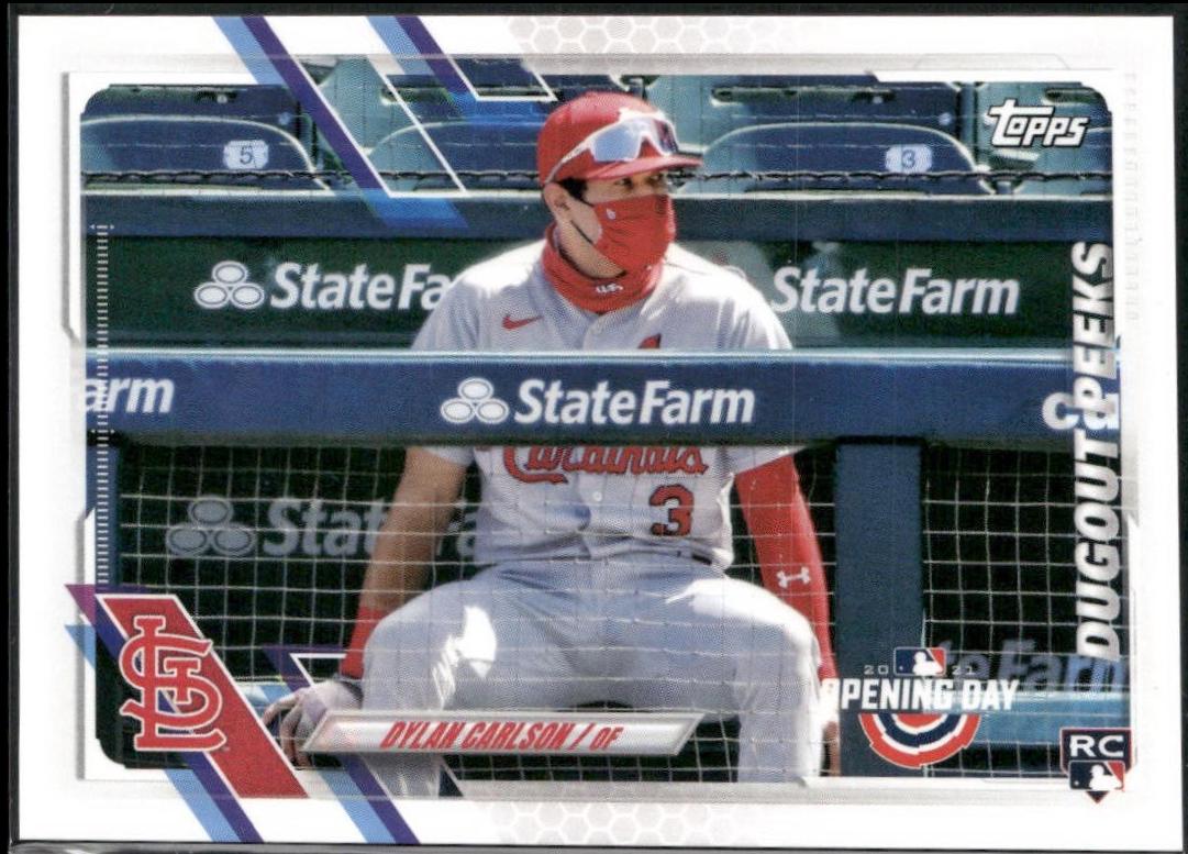 Dylan Carlson #DP-12 2021 Topps Opening Day Baseball Dugout Peeks
