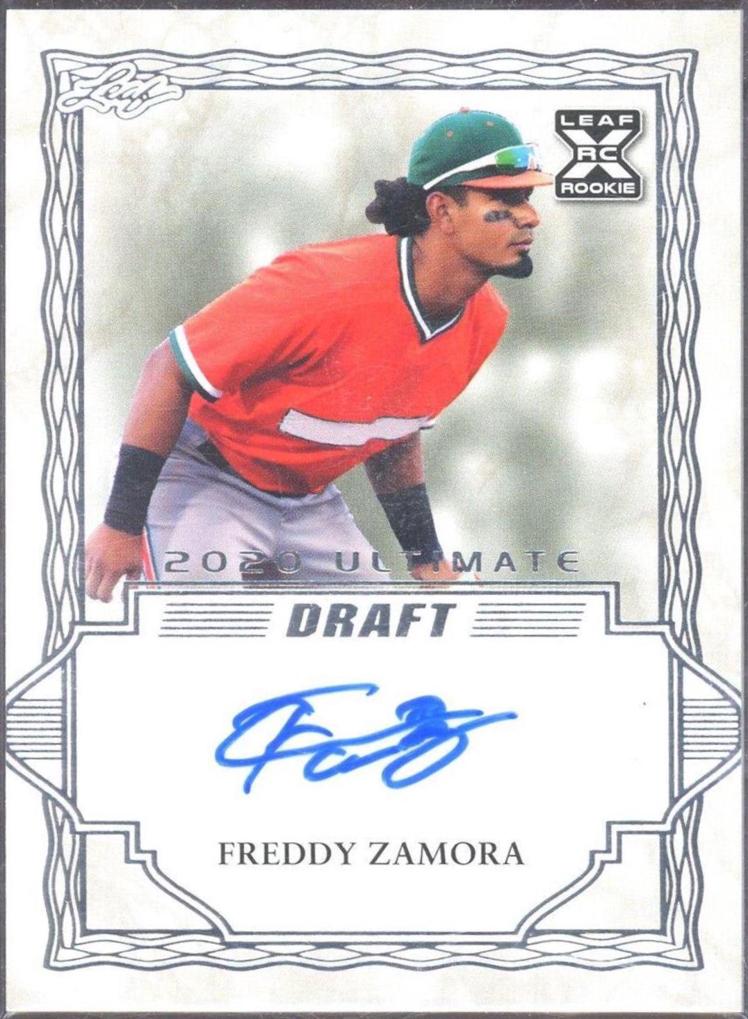 Freddy Zamora #BA-FZ1 2020 Leaf Ultimate Autographs Baseball