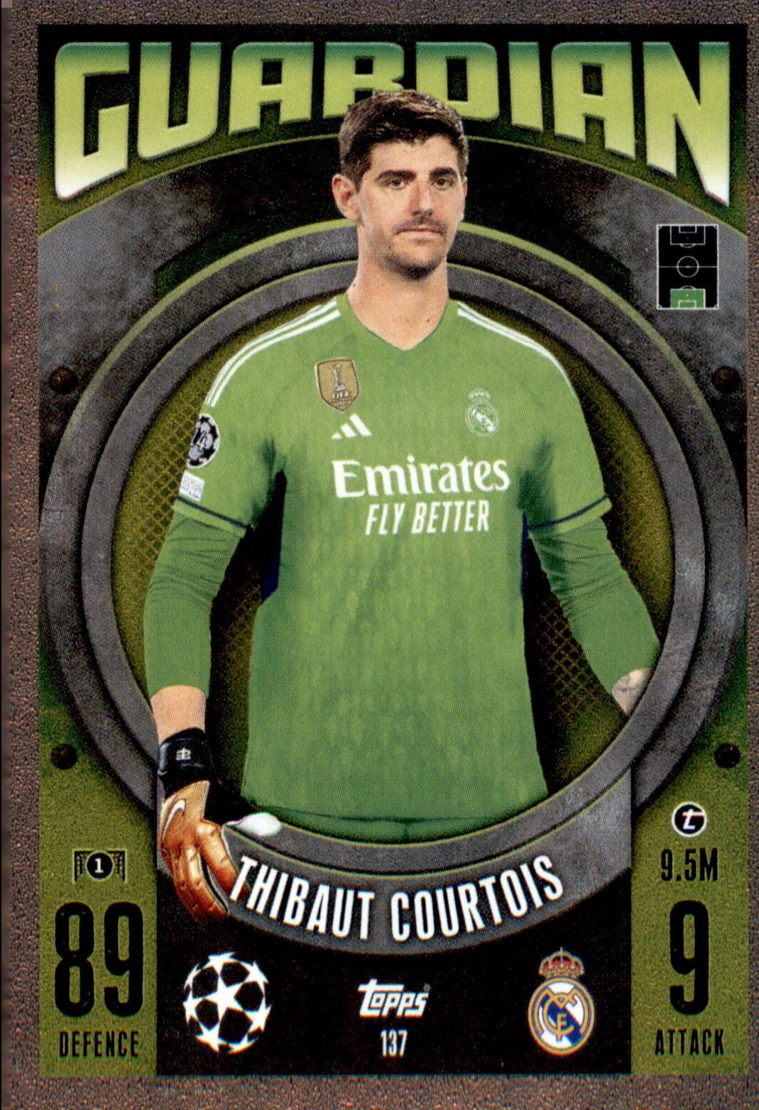 Thibaut Courtois #137 Soccer Cards 2024 Topps Match Attax UEFA